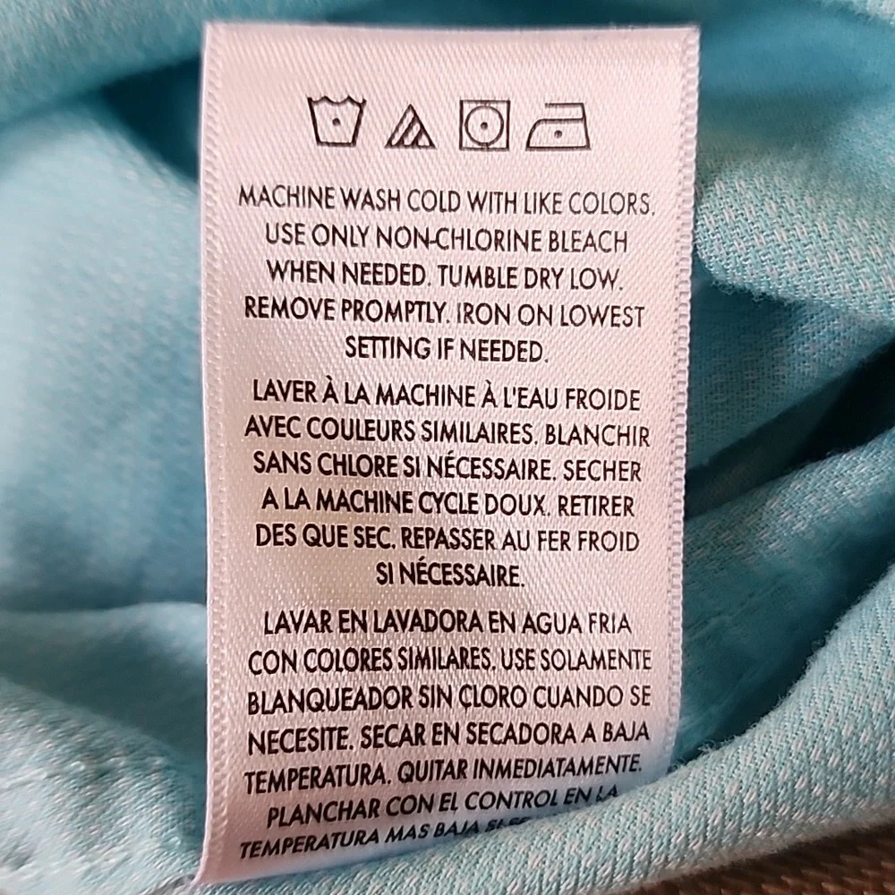 Calvin Klein Boys Button Down Shirt Teal Size Large